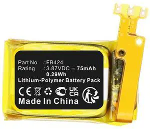 75mAh 391220 Battery Replacement Compatible with Fitbit Inspire 3 Activity Tracker and Fitness Watch FB424.
