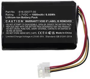 1800mAh 010-12110-00, 361-00077-00, 361-00077-10, 616-00077-00 Battery Replacement Compatible with Garmin Zumo 590, 590LM, 595, 595LM Motorcycle GPS Navigator