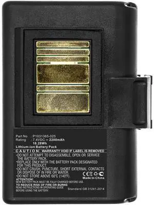 AT16004, P1031365-025, BTRY-MPP-34MA1-01 Battery Replacement Compatible with Zebra QLN220, QLN320, QLN220HC, QLN320HC, ZQ510, ZQ520, ZQ500, ZQ521, ZQ610, ZQ610HC, ZQ620, ZQ620HC, ZR628, ZR638 Printer