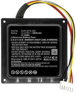 2600mAh SUN-INTE-260 Battery Replacement Compatible with JBL Partybox 100 High Power Portable Wireless Bluetooth Party Speaker