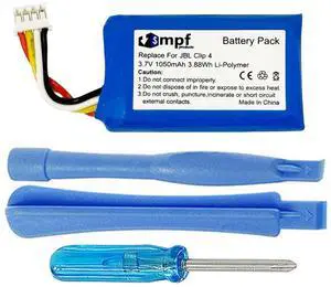 1050mAh GSP903052 Battery Replacement Compatible with JBL Clip 4 Portable Bluetooth Wireless Speaker with Installation Tools.