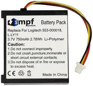 750mAh High Capacity Extended L-LY11 F12440097 553-000018 Battery Replacement for Logitech G930 Gaming Headset, MX Revolution Laser Mouse M-RBQ124