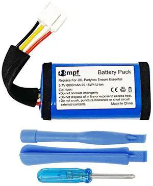 6800mAh High-Capacity Extended GSP-1S2P-F5A Battery Replacement Compatible with JBL PartyBox Encore Essential Portable Wireless Bluetooth Party Speaker