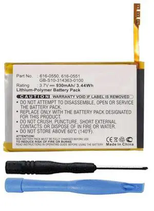 930mAh 616-0550, 616-0551 Battery Replacement for Apple iPod Touch 4 (4th Generation) A1367 8GB, 16GB, 32GB, 64GB with Installation Tools