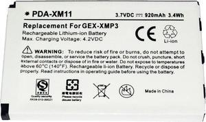 Replacement XM-6900-0004-00, 990552, L01L40321 Battery for GEX-XMP3, XMP3, XMP3i & XMP3H1 Portable Sirius XM Satellite Radio Receivers