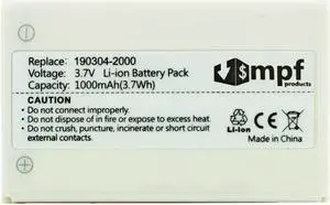 Replacement 1000mAh High Capacity R-IG7 190301-0000 190304-2000 Battery for Logitech Remote Wireless DJ Music System 966194-0403