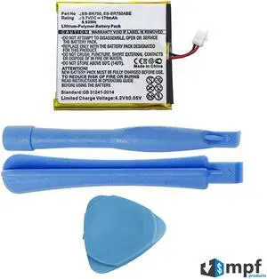 170mAh EB-BR750, EB-BR750ABE Battery Replacement for Samsung Galaxy Gear S R750, SM-R750 Smart Watch with Installation Tools