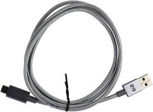 PureGear 4-Foot Braided USB-A to (USB-C) Charging Cable - Gray