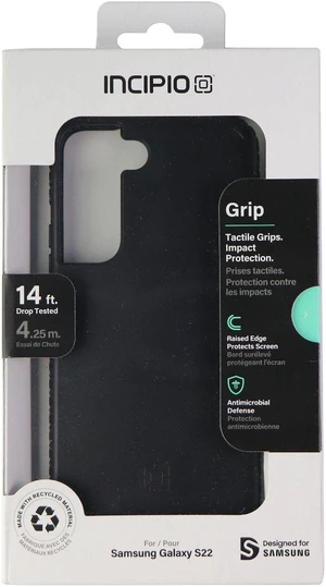 Incipio Grip Series Hard Case for Samsung Galaxy S22 - Black Incipio Grip Series Hard Case for Samsung Galaxy S22 - Black