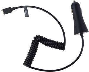 PureGear 5Ft Coiled 15W/3A Vehicle Car Charger for USB-C Type C Devices - Black