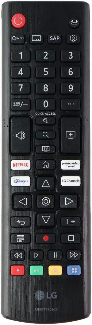 LG OEM Remote Control for Select LG TVs - Black (AKB76040302)