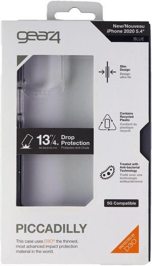 Gear4 Piccadilly Series Hardshell Case for Apple iPhone 12 mini - Clear/Blue