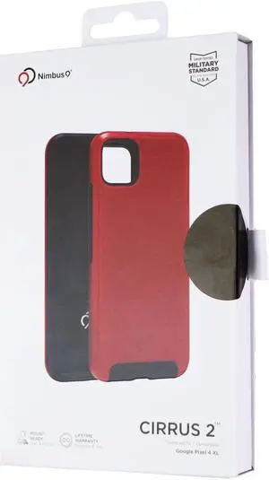 Nimbus9 Cirrus 2 Series Dual Layer Case for Google Pixel 4 XL - Red/Black