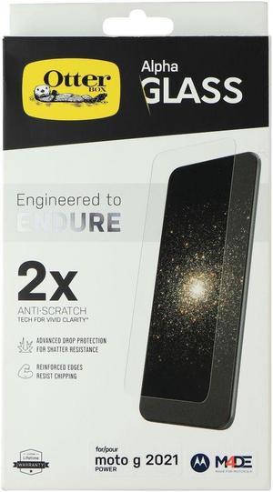 OtterBox Alpha Glass Screen Protector for Motorola Moto G Power 2021  Clear