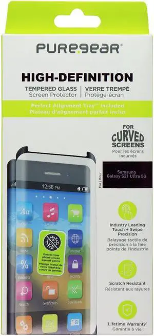PureGear High-Definition Tempered Glass for Samsung Galaxy S21 Ultra 5G