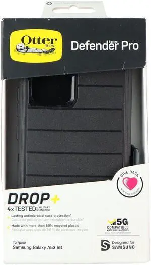 OtterBox Defender PRO Series Case and Holster for Samsung Galaxy A53 5G - Black