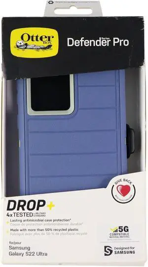 OtterBox Defender Pro Series Case for Samsung Galaxy S22 Ultra - Fort Blue