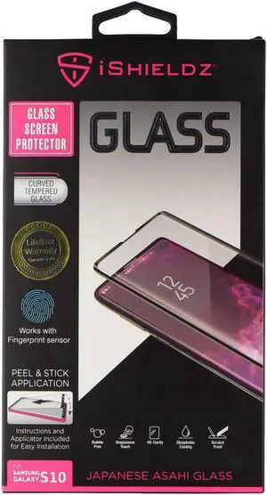 iShieldz Tempered Glass Screen Protector for Samsung Galaxy S10 - Clear