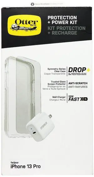 Otterbox Symmetry Clear Protection + Power Kit Bundle for iPhone 13 Pro Otterbox Symmetry Clear Protection + Power Kit Bundle for iPhone 13 Pro