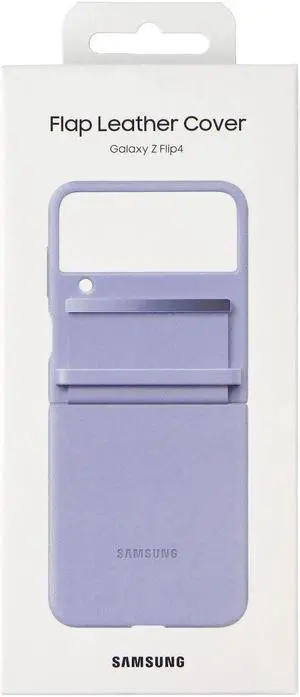 Samsung Flap Leather Cover Luxury Case for Galaxy Z Flip4 - Serene Purple