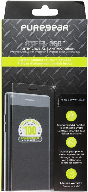 PureGear Steel 360 Series Tempered Glass for Motorola Moto G Power (2022) PureGear Steel 360 Series Tempered Glass for Motorola Moto G Power (2022)