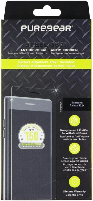 PureGear Steel 360 Tempered Glass for Samsung Galaxy (S22+) - Clear PureGear Steel 360 Tempered Glass for Samsung Galaxy (S22+) - Clear