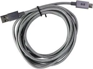 PureGear 10-Foot Braided USB-A to USB-C (Type C) Charging Cable - Gray PureGear 10-Foot Braided USB-A to USB-C (Type C) Charging Cable - Gray