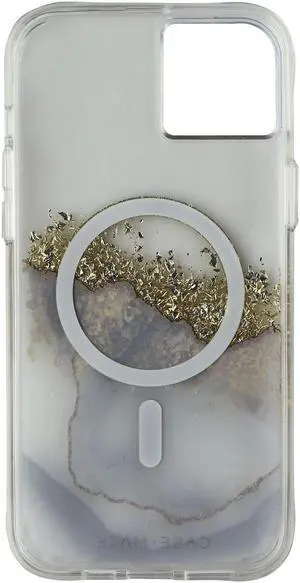 Case-Mate Karat Marble Case for MagSafe for iPhone 14 Plus - Clear/Gold/White