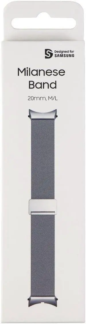 Samsung (M/L) 20mm Milanese Band for Galaxy Watch4 (44mm Only) - Silver