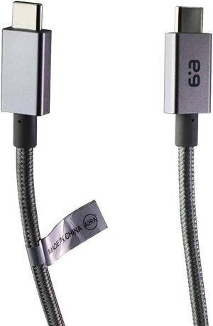 PureGear 10-Foot Braided USB-C to USB-C Charging Cable - Metallic Space Gray