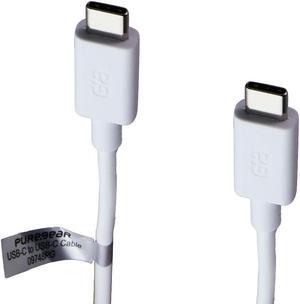 PureGear 6 ft. USB-C to USB-C Charging and Data Sync Cable - White