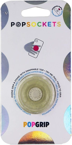 PopSockets PopGrip with Swappable Top for Phones - Clear Glitter Silver PopSockets PopGrip with Swappable Top for Phones - Clear Glitter Silver