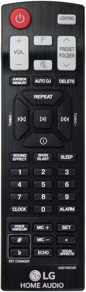 LG Remote Control (AKB74955381) for LG Home Audio - Black