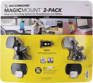Scosche MagicMount (2-Pack) Magnetic Mounting System for Smartphones and Tablets