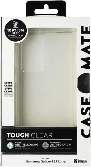 Case-Mate Tough Series Case for Samsung Galaxy S22 Ultra 6.8 Inch - Tough Clear