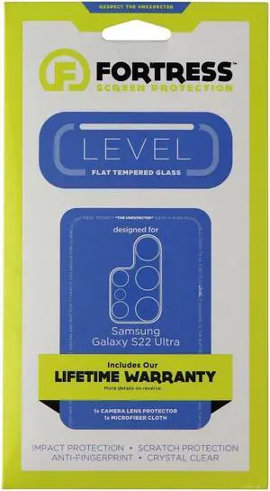 Fortress Tempered Glass Rear Camera Lens Protector for Samsung Galaxy S22 Ultra