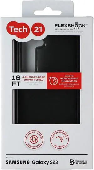 Tech21 Evo Check Flexible Gel Case for Samsung Galaxy S23 - Smoke/Black