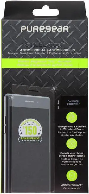 PureGear Steel 360 Screen Protector for Samsung Galaxy S23 - Clear