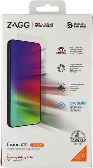 ZAGG InvisibleShield Fusion XTR Screen Protector for Samsung Galaxy S22+
