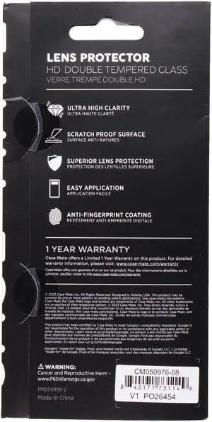 Case-Mate Camera Lens Protector Double Tempered Glass for Google Pixel 7a