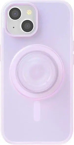 PopSockets Phone Case for MagSafe for Apple iPhone 15 - Opalescent Clear
