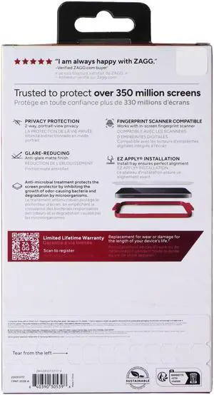 ZAGG Invisible Shield Fusion Privacy Anti-Glare Screen Protector for Galaxy S24