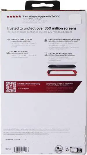 ZAGG Invisible Shield Fusion Privacy Anti-Glare Protector for Galaxy S24 Ultra