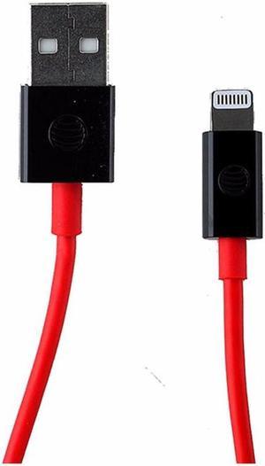 AT&T (4466F) 4Ft Charge & Sync Cable for iPhones - Red/Black