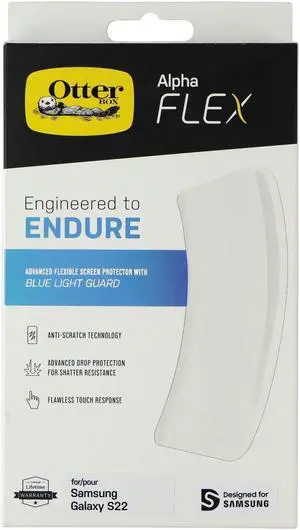 OtterBox Alpha Flex Endure Series Screen Protector for Galaxy S22 - Clear