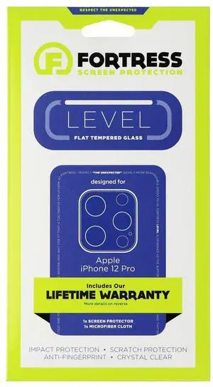 Fortress Tempered Glass Camera Lens Protector and Cover for iPhone 12 Pro Fortress Tempered Glass Camera Lens Protector and Cover for iPhone 12 Pro