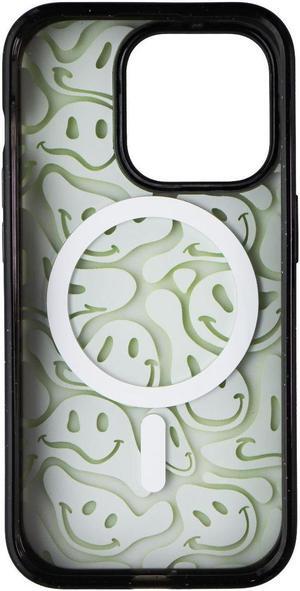 CASETiFY Impact Case for MagSafe for Apple iPhone 15 Pro Acid Smiles Neon Green