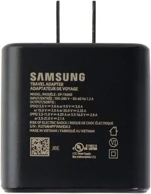 Samsung (USB-C) Super Fast Wall Charger Travel Adapter - Black (EP-TA845)