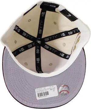 New Era 59FIFTY Washington Nationals MLB Fitted Hat - Size 7 - Ivoire/Maron/Gris