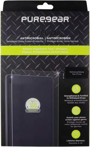 Pure Gear Steel 360 Tempered Glass with Alignment Tray for Galaxy Tab A7 Lite
